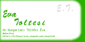 eva toltesi business card